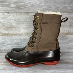 Sperry X Women’s JCrew Top-Sider Tall Shearwater Boots Size 10 M